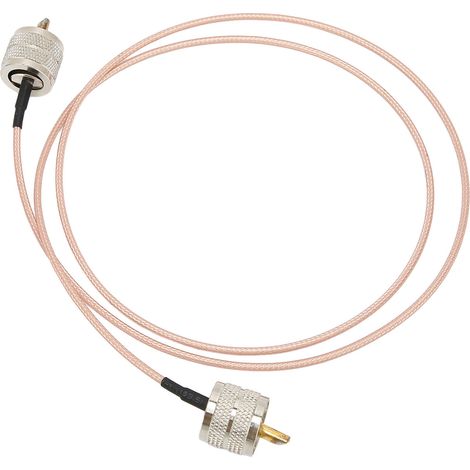Câble coaxial PL‑259 à faible perte pour antennes UHF, connexion stable et installation facile