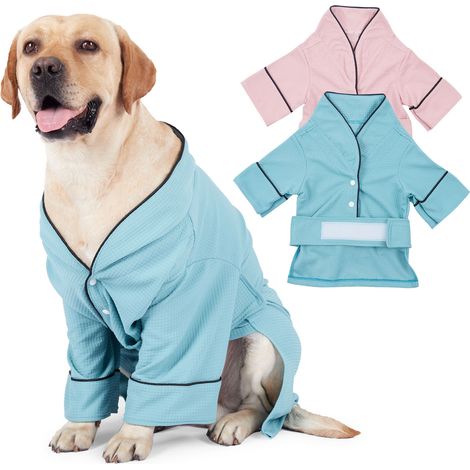 Peignoir de bain pour chien, pyjama, Robes de séchage pour animaux de compagnie, vêtements de nuit pour petits, moyens et grands chiens (1/5)