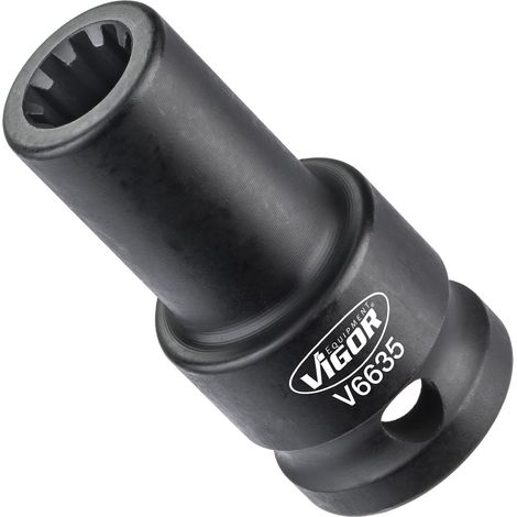 VIGOR Steckschlüsseleinsatz, 1/2 (12,5 mm) Vierkant hohl, Rillenprofil, SW 11,5 mm (1/3)