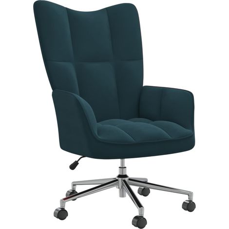 Chaise de relaxation Bleu Velours (1/5)