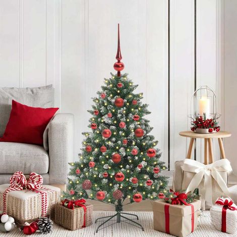 Künstlicher Weihnachtsbaum mit 150 LEDs mit Ständer Grün 120 cm