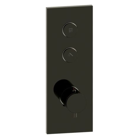 Façade Thermo Twist thermostatique 2 sorties Chrome Noir - CRISTINA ONDYNA XT61272