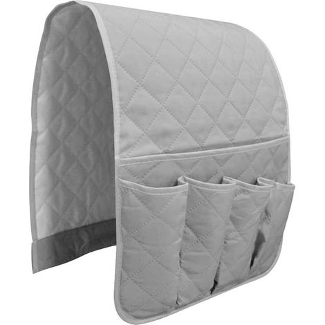 Porte-Télécommande pour Accoudoir de Canapé - Organisateur D'accoudoir Anti-Dérapant Avec 5 Poches Porte-Accessoires Pour Télécommande Téléphone (1/5)