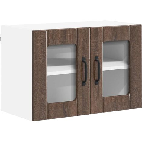 Maison Exclusive - Armario de vidrio para pared LUCCA Marrón Robl