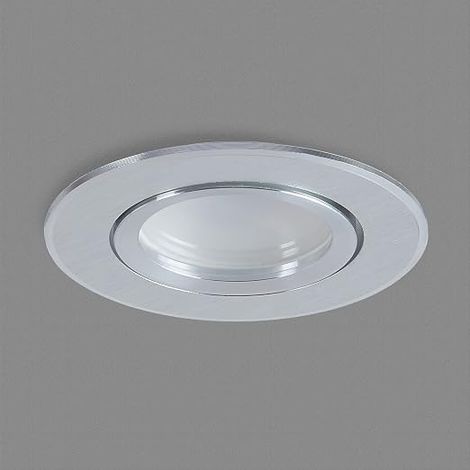 Lot Spots LED GU10 Module 220V Blanc Chaud Ampoules Rond Plafonnier Orientable alu brossé (1/4)