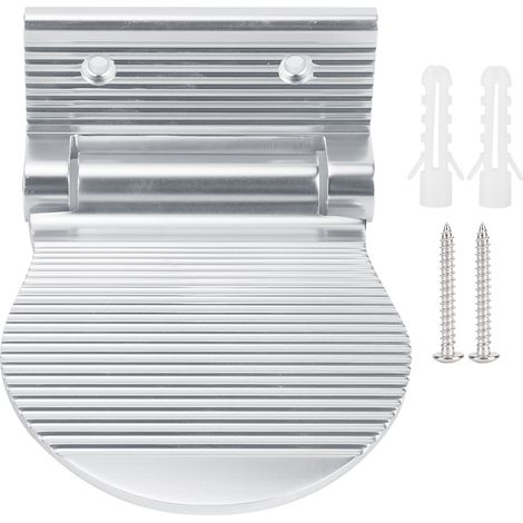 Repose-pied mural en aluminium antidérapant pour entrée, couloir ou salle de bain (argenté) (1/5)