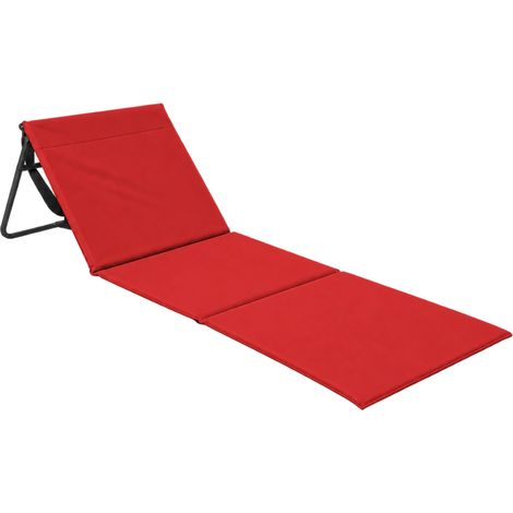 Tappetino da spiaggia pieghevole imbottito con schienale 149.5x50
