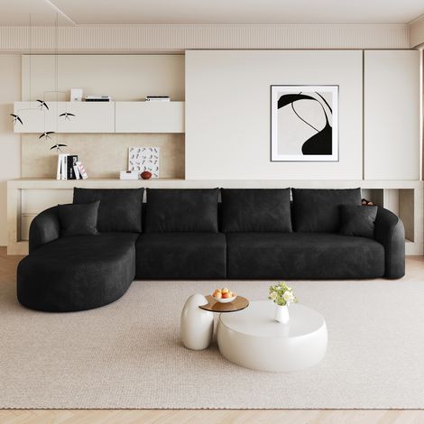 Divano angolare modulare in tessuto 336x168 cm OKMYHOME