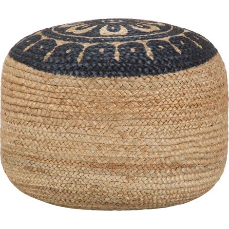 Puf hecho a mano azul 45x30 cm yute vidaXL (1/2)