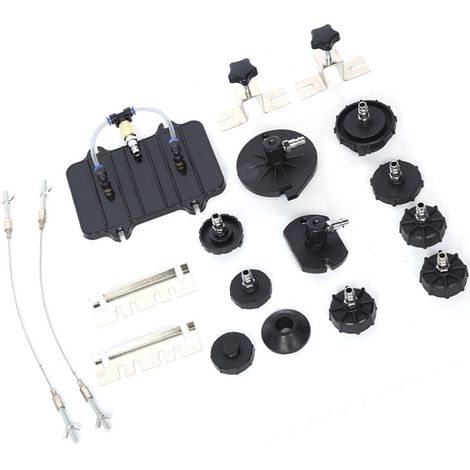 Jeu de 13 adaptateurs de purge de frein à air comprimé, raccord rapide en acier, compatible avec la plupart des véhicules. (1/5)