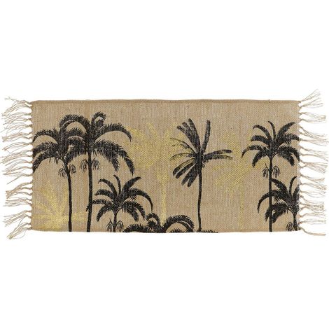Teppich havana jute golddruck 45x90cm - natur schwarz - Tendance (1/3)