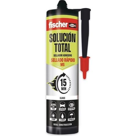 ms adhesivo/sellador fischer ultra fast 290 ml blanco secado rapido 15 min