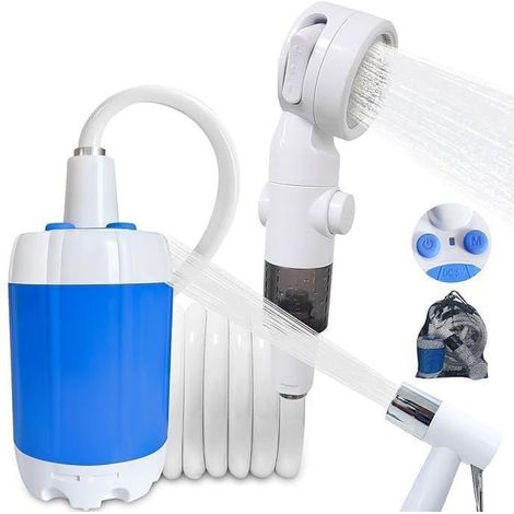 Douche camping portable électrique rechargeable – Plusieurs modes pulvérisation – Pour extérieur, voyage (1/5)