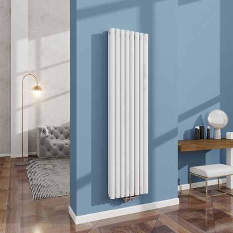 AICA Design Röhren Heizkörper Paneelheizkörper Vertikal Mittelanschluss Doppellagig 1800x472mm Weiß (1/5)