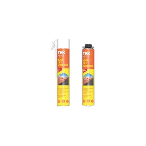 SCHIUMA POLIURETANICA PER TEGOLE E COPPI PU FIX ROOF TILE ADHESIVE- - ml.750 applicazione con pistola - grigio - 6 pezzi TKK