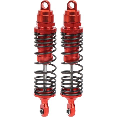 Satz mit 2 95-mm-Stoßdämpfern aus Aluminiumlegierung für die Vorderachse, kompatibel mit TRXXAS/SLASH/RC 1/10 2WD (rot). (1/5)
