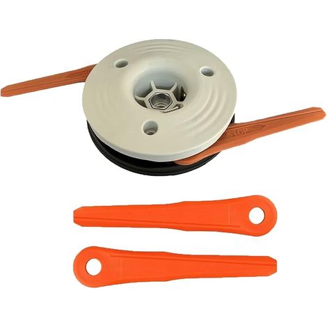 Tête de coupe de rechange 28-2 avec 2 lames de rechange pour STIHL FS56 FS70 FS89 FS91 FS94 FS111 FS120 FS131 FS235 FS250 FR235 FR131 FS240 FSA90 FSA130 FSA130 FSA130 135. Remplace la référence 4 002 (1/5)