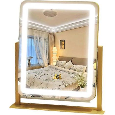 Miroir de maquillage lumineux avec éclairage LED, grand miroir de table de chambre, tactile intelligent (1/5)