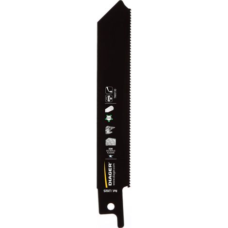 Pack de 2 lames scie sabre carbure pour inox/acier/plastique - L202S (1/2)