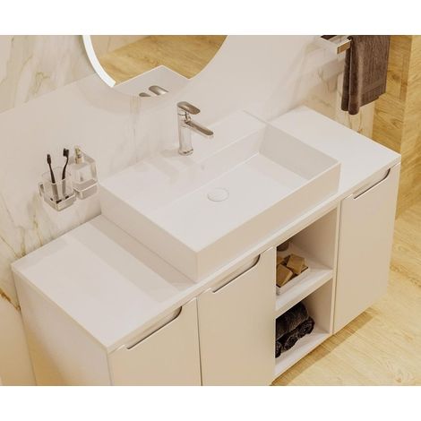 Swiss Aqua Technologies Lavabo SAT Infinitio de pedestal y suspendido 60,5x46,5 cm (SATINF6046)