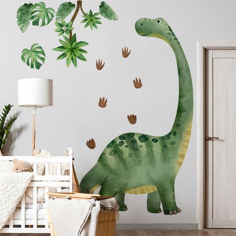 Stickers Muraux Dinosaure Geant Autocollant Mural Tropicales Animaux Dino XXL Deco Stickers Salon Salle de Bain Chambre Enfants Bébé Décoration (1/4)