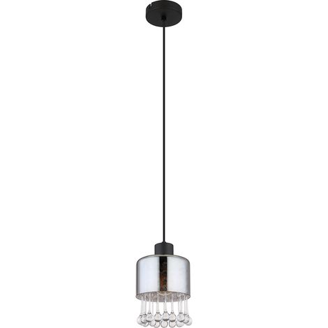 Pendelleuchte Hängelampe Esszimmerleuchte Deckenlampe Glas Kristalle D 15 cm