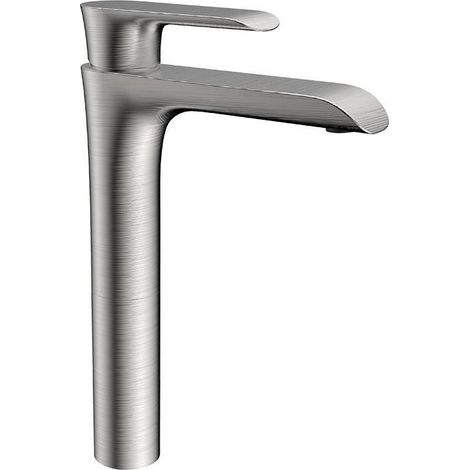 Robinet De Lavabo Surélevé 411 En Laiton Nickel Brossé Collection Enipée (1/4)