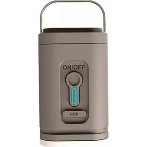 Pompe à air électrique rechargeable portable avec lampe de camping intégrée pour gonfler et dégonfler bouées de piscine, tapis gonflables, sacs sous vide et jouets de plage.