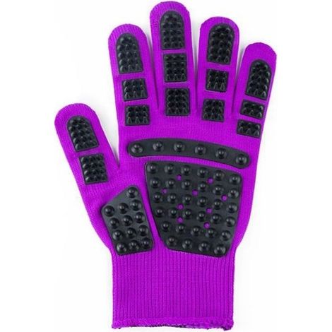 Gants de toilettage pour animaux, peignes pour chats, peignes pour chiens, brosses de massage, brosses à poils souples, violet (1/3)