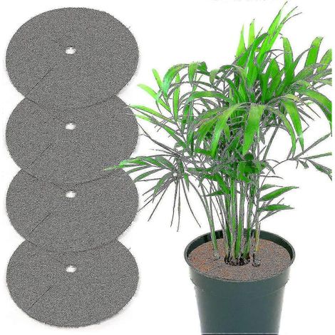 Lot de 5 protections anti-mauvaises herbes en fibre de coco pour plantes en pot, 20 cm (1/5)