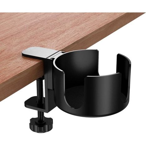 Dailygoody，Soporte para tazas de escritorio，Soporte ajustable para tazas，Negro，Aleación de aluminio，Para bebidas y tazas de café (1/5)