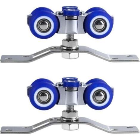 2 Pièces Galet Porte Coulissante, Roulette Porte Coulissante en Acier Inoxydable, Peut tourner à 360°, pour Porte Coulissante Simple, Porte Pliante, Porte Coulissante Multiple