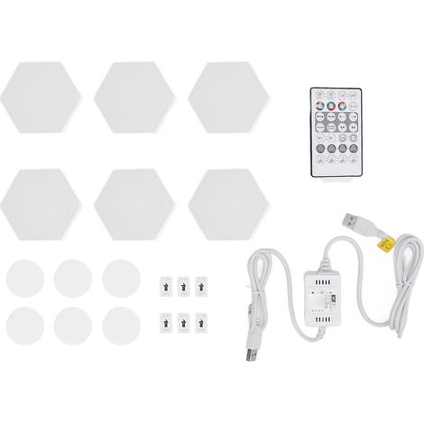 Eosnow 6 Sets Hex Wandleuchte WIFI APP Sprachfernbedienung Musik Sync RGB LED Panel