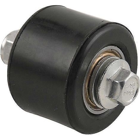 Compatible avec les poulies de chaîne de motocross, galets tendeurs de chaîne en caoutchouc et en fer de 8 mm (1 pièce, noir) (1/5)