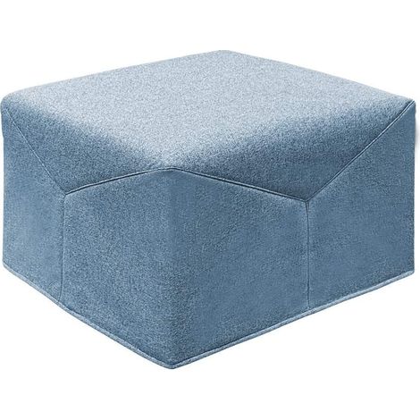 EVERGREENWEB - Pouf Letto Singolo con Materasso Waterfoam Alto 10 cm, Salvaspazio Pieghevole, Puff poggiapiedi, Ottomano, Tessuto Sfoderabile e Lavabile, per Camera Cameretta Soggiorno - Iris (1/4)