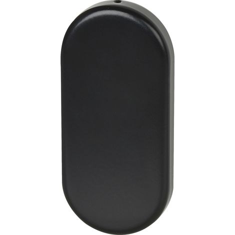 FSB Blindrosette (Abdeckung) oval, verdeckt geschraubt Rosette Alu tiefschwarz (1/4)