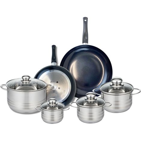 Ensemble de 2 Poêles de cuisson 24 et 28 cm et 4 faitouts 12, 14, 16 et 20 cm Elo Prima Brillant (1/5)