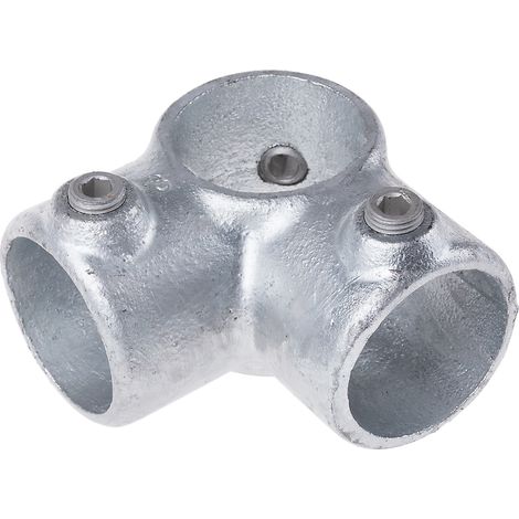 Rs Pro – Connecteur 3 voies profilé Type 2 Ø 42.4mm en fonte – Pour assemblage de tubes ronds – Solution robuste pour rampes (1/2)