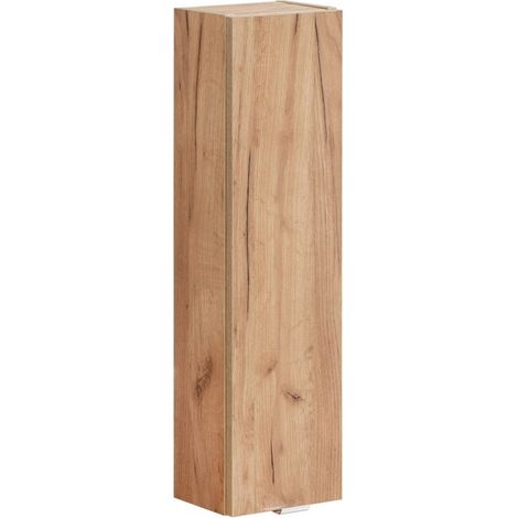 Ac-Deco – Armoire murale de salle de bain chêne artisanal – 1 porte – 3 étagères – Dimensions 20 x 16 x 75 cm – Montage mural (1/4)