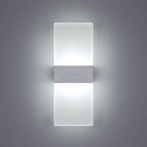 6W Applique Murale Intérieure LED 6000K Blanc Froid Acrylique Applique Murale Design Moderne Taille: 29x11CM Utilisé pour décorer le salon chambre couloir escalier étude etc. (1/5)