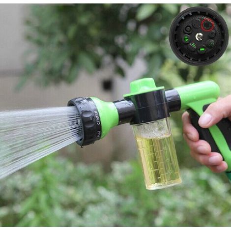 Buse à mousse pour lavage auto - Voiture - Buse à mousse - Buse pour tuyau d'arrosage - Buse pour lavage d'animaux - 8 jets différents - 4 raccords (1/5)