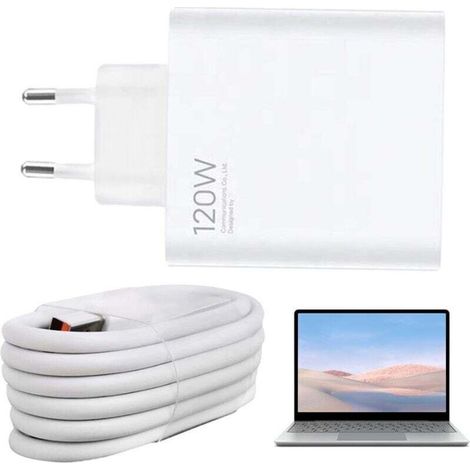 Chargeur USB C, Bloc Chargeur Rapide,Tête De Charge Rapide 120W 6A pour Téléphone,Adaptateur De Chargeur avec Câble De Charge 120 W,Accessoires De Produits Électroniques pour Voyage d'affaires (1/4)