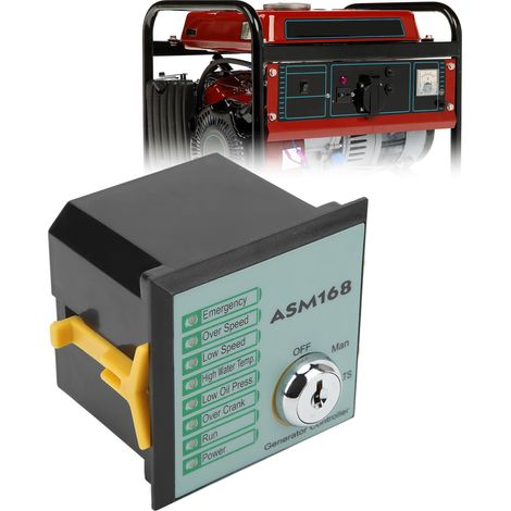 ASM168 Automatisierungssteuerungsmodul für Dieselgeneratoren: automatischer Start, vierfacher Schutz, Alarm- und Abschaltsteuerung (60-300 V AC) (1/5)