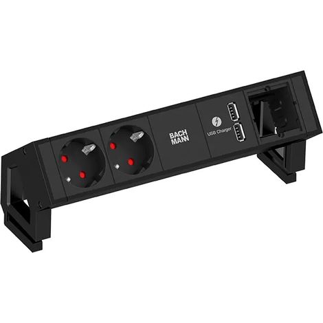 Bachmann Multiprise Schreibtisch2 Ladegerät USB und 2 x schuko (1/2)