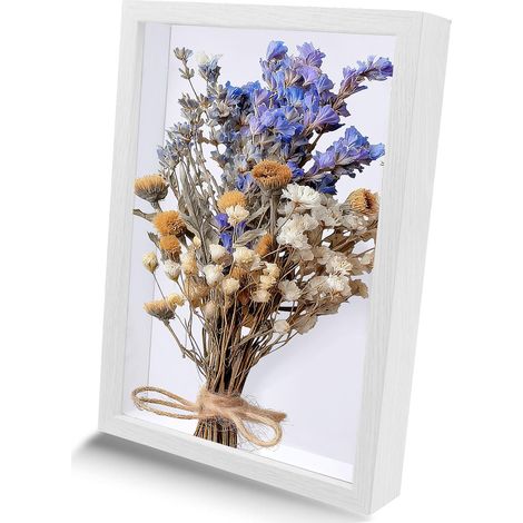 Cadre Profond avec Vitre pour Objet 3d A4 Cadres Photo Profond À Remplir Facile À Réaliser soi Même Cadre Fleurs Séchées Pour les Bouquets de Mariage, les Souvenirs, les Décorations Diy (1/5)