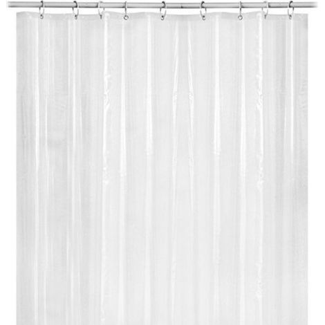 Rideau de douche transparent en polyester, 180 cm x 180 cm, épais et uni, idéal pour les hôtels. Eva (1/5)