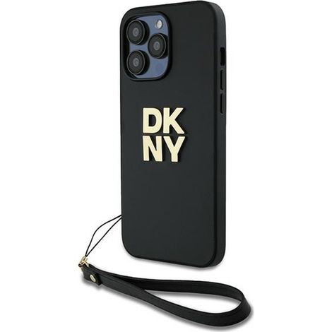Correa de muñeca DKNY con logo - Funda para iPhone 14 Pro Max (Negra) (1/5)
