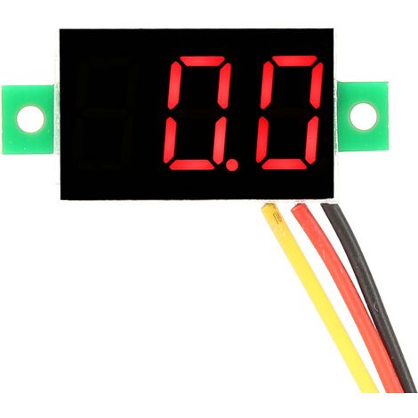 5 Stück 3-Farben 0,36 Zoll Digitalanzeige Gleichstrom-Voltmeter Dreidraht-LED-Voltmeter Spannungsmonitor (1/5)
