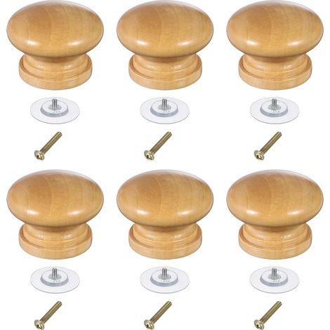 Poignées Ronde Pour Meuble Commode Armoire Couleur Bois (1/5)