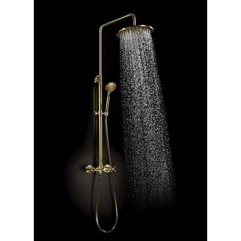 Soffione doccia fisso in ottone con rubinetto per vasca da bagno Temisto NAC M1QT
